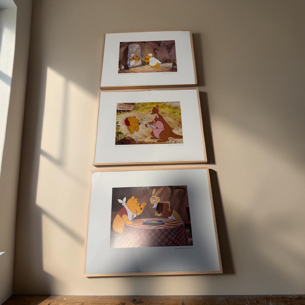 Vintage Disney Winnie the Pooh‎ Honey Tree Art Prints Set of 3 McGaw Group 11x14